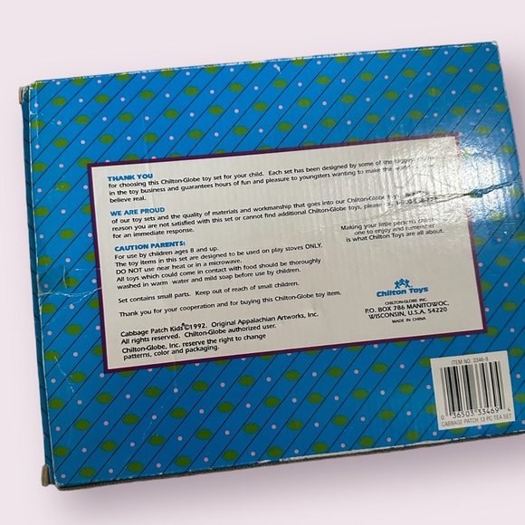 Vintage 1991 Cabbage Patch Kids China Dinner Set 13 Pieces Play Tea Set - Picture 7 of 7